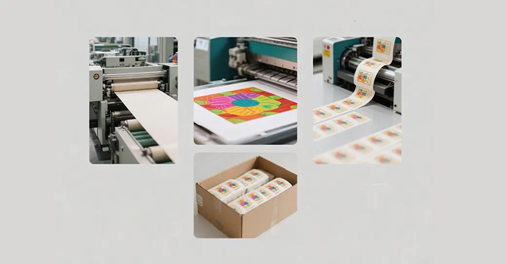 The production process of label printing
