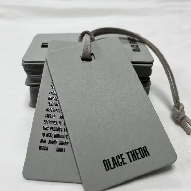 Custom Recycled Embossed Hang Tags for Clothing Brand Labels (4)
