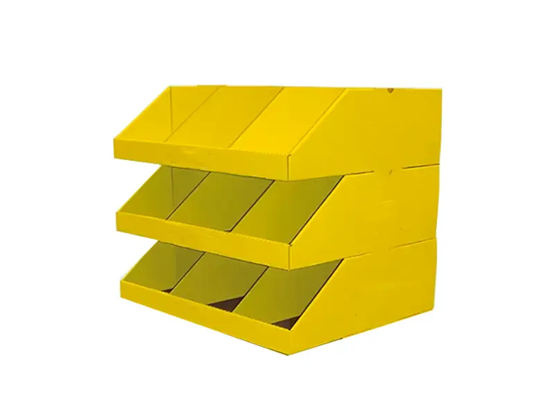 Manufacturer Direct Paperboard Floor Display Stand with Hooks