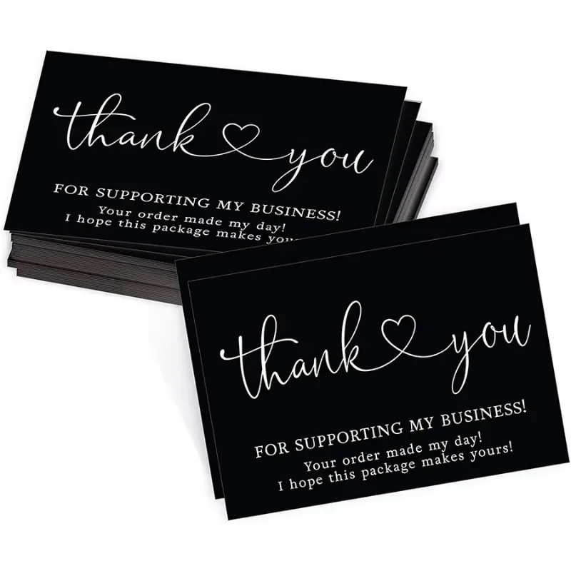 Wholesale Luxury Custom Thank You Cards with Logo, Embossed (3)