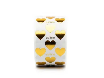 Heart-shaped gold-stamped stickers