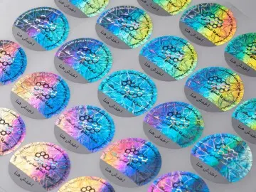 Custom hologram stickers for security on mobile phones and electronics