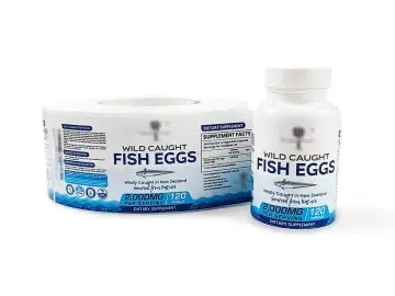 Custom waterproof vitamin bottle label roll for health supplements