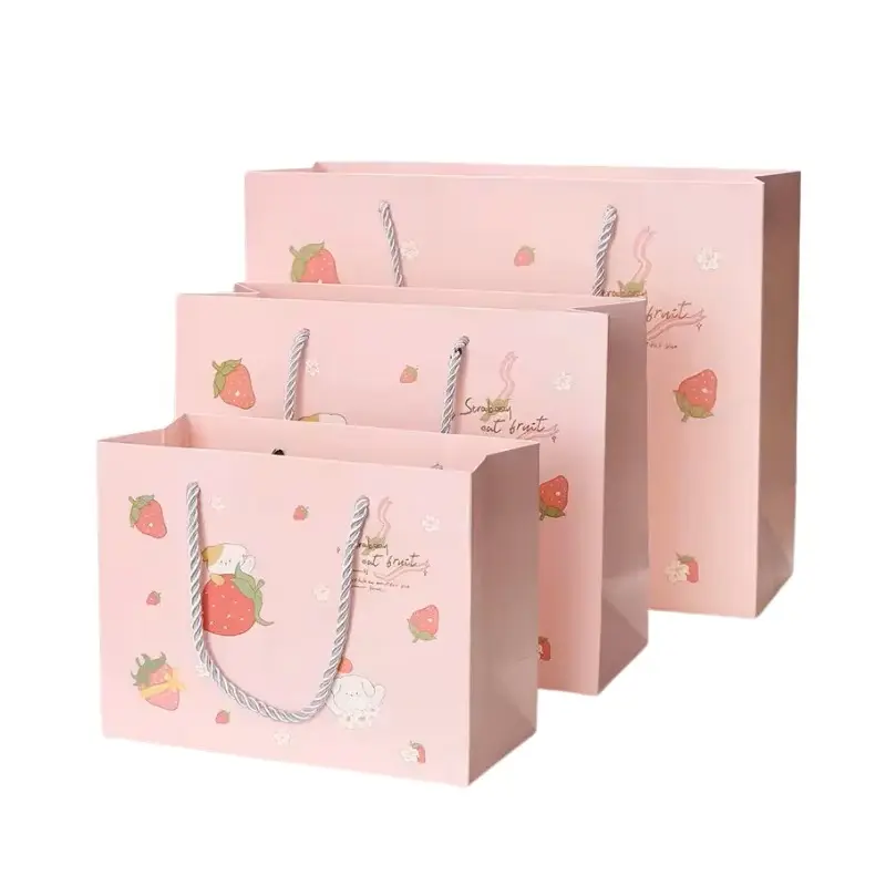 Luxury Recycled Paper Shopping Bag with Handle for Gifts (5)