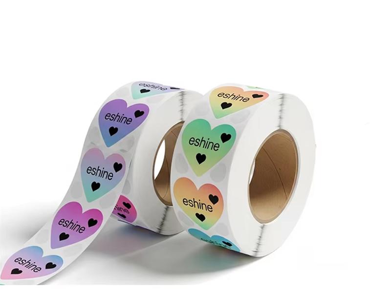 Rainbow Circle Vinyl Sticker Roll - 2 Waterproof Labels