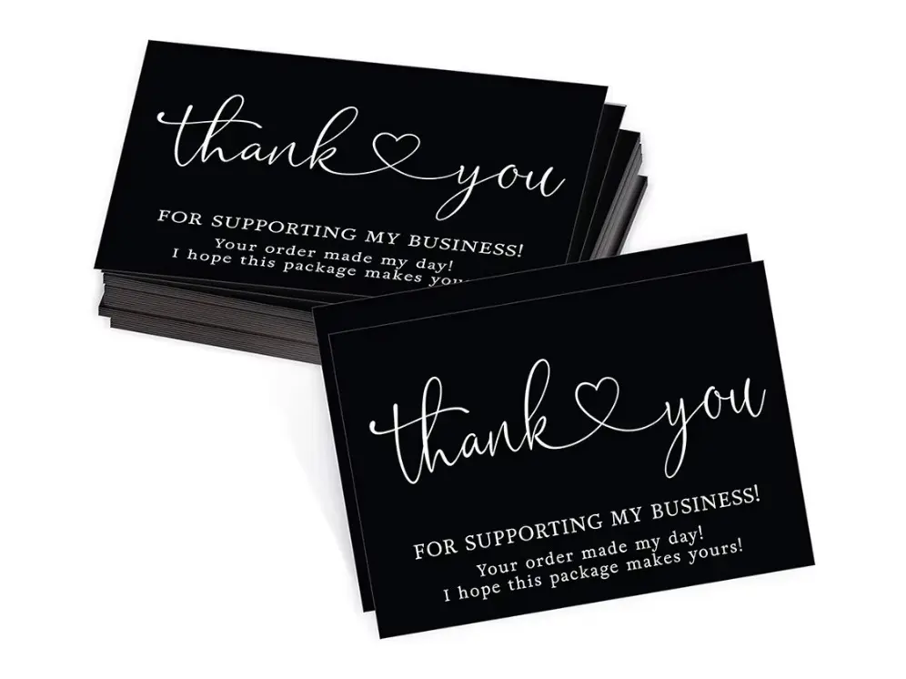 Wholesale Luxury Custom Thank You Cards with Logo, Embossed