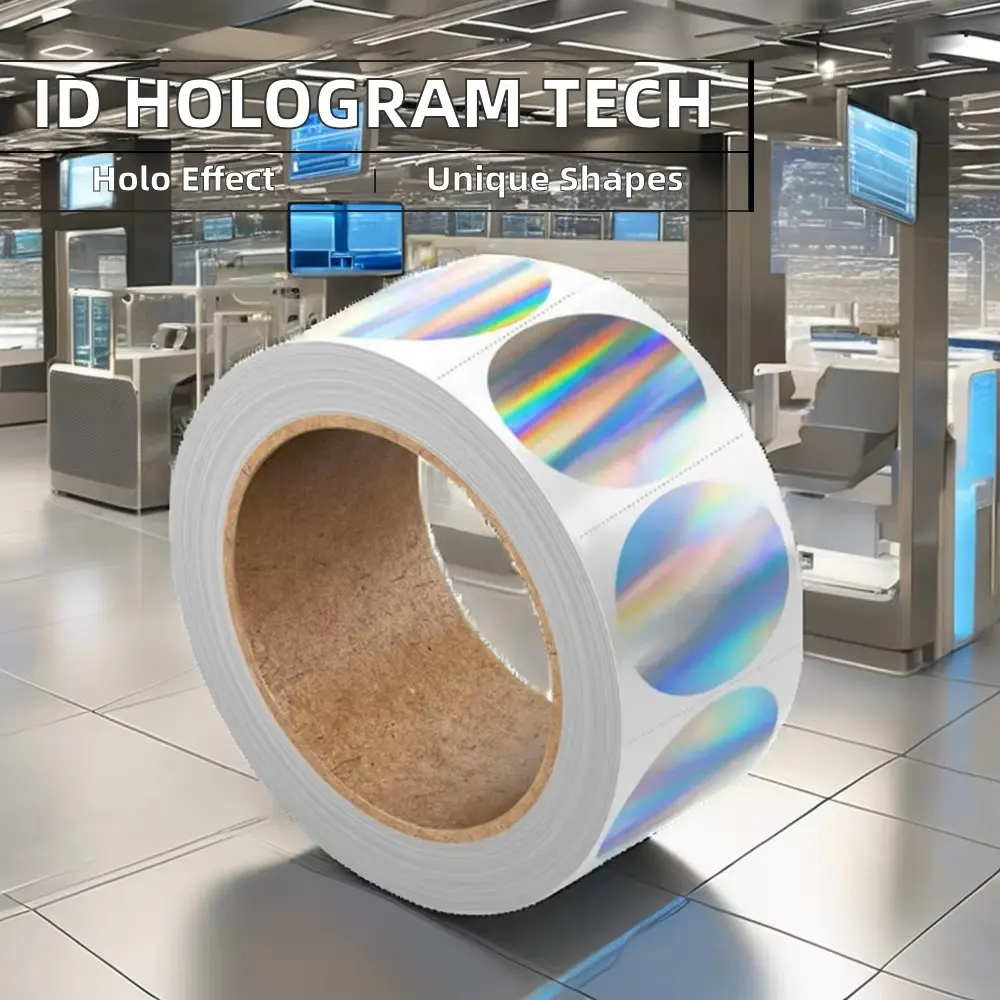 Security hologram overlay stickers with micro technology and UV  (