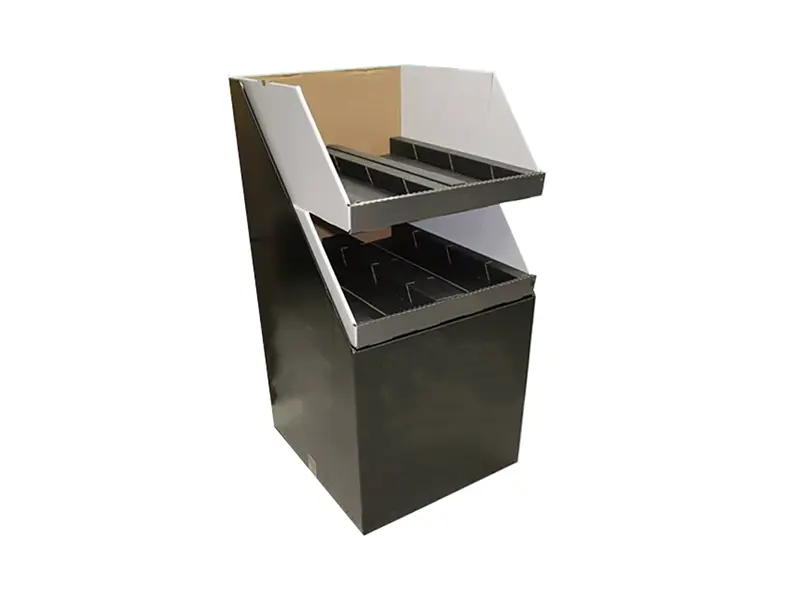 Manufacturer Direct Paperboard Floor Display Stand with Hooks