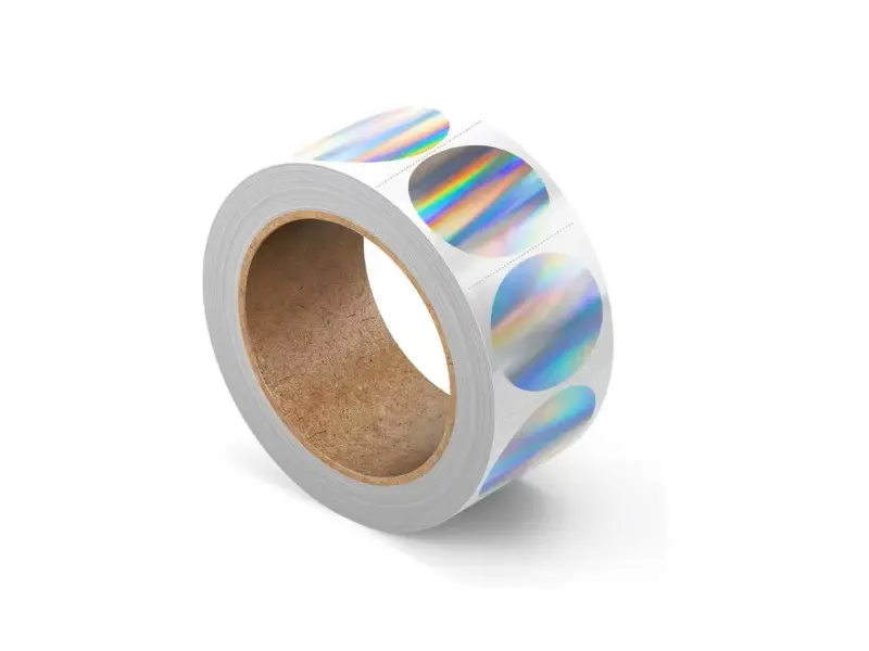 Security hologram overlay stickers with micro technology and UV printing