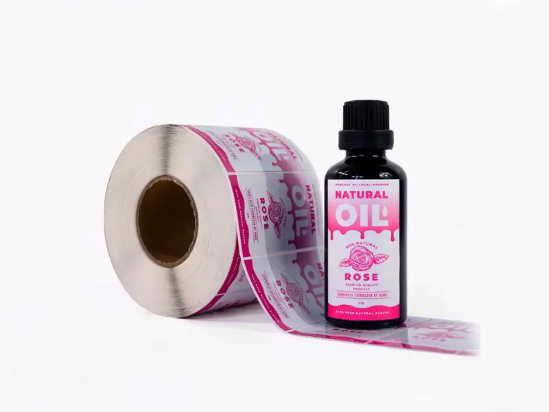 Custom Waterproof Cosmetic Labels with Gold Foil Accents