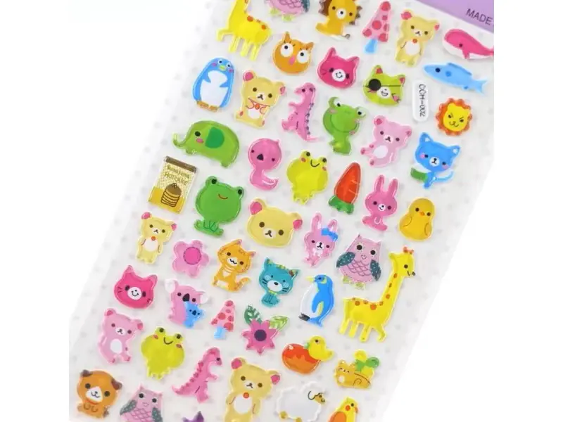 Colorful waterproof PVC sticker with heat-sensitive matte adhesive finish