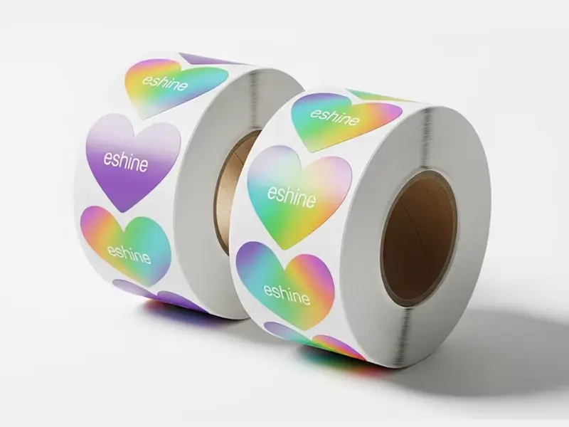 Rainbow Circle Vinyl Sticker Roll - 2 Waterproof Labels