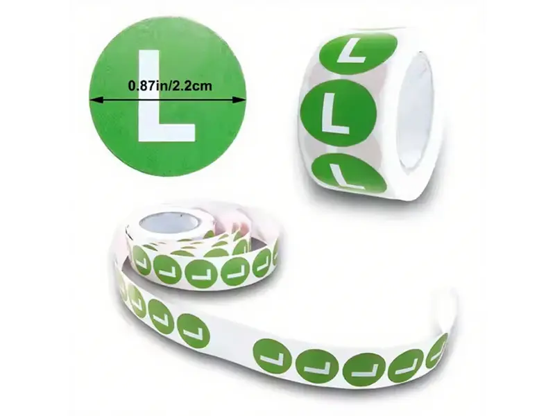 Custom Waterproof Round Size Sticker Labels for Apparel