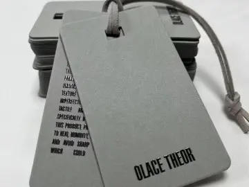 Custom Recycled Embossed Hang Tags for Clothing Brand Labels