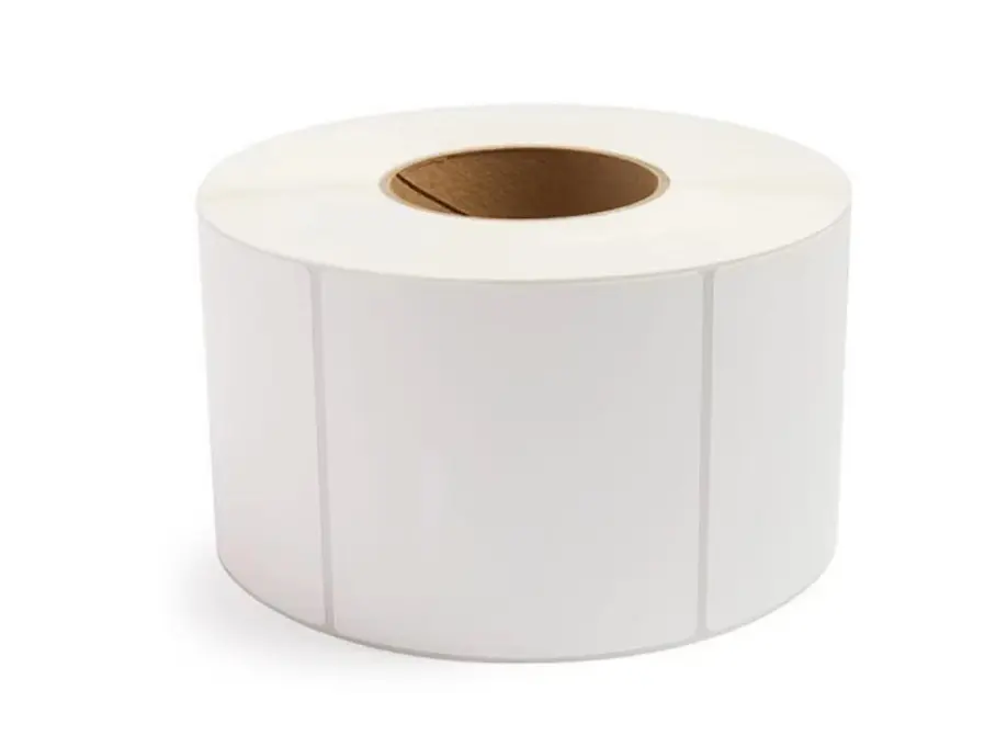 Custom 4x6 Direct Thermal Barcode Sticker, Perforated Adhesive Paper