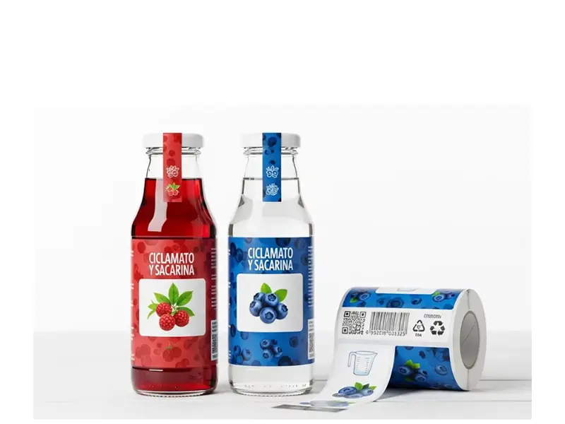 Custom Waterproof PVC Vinyl Labels for Beverage Bottles