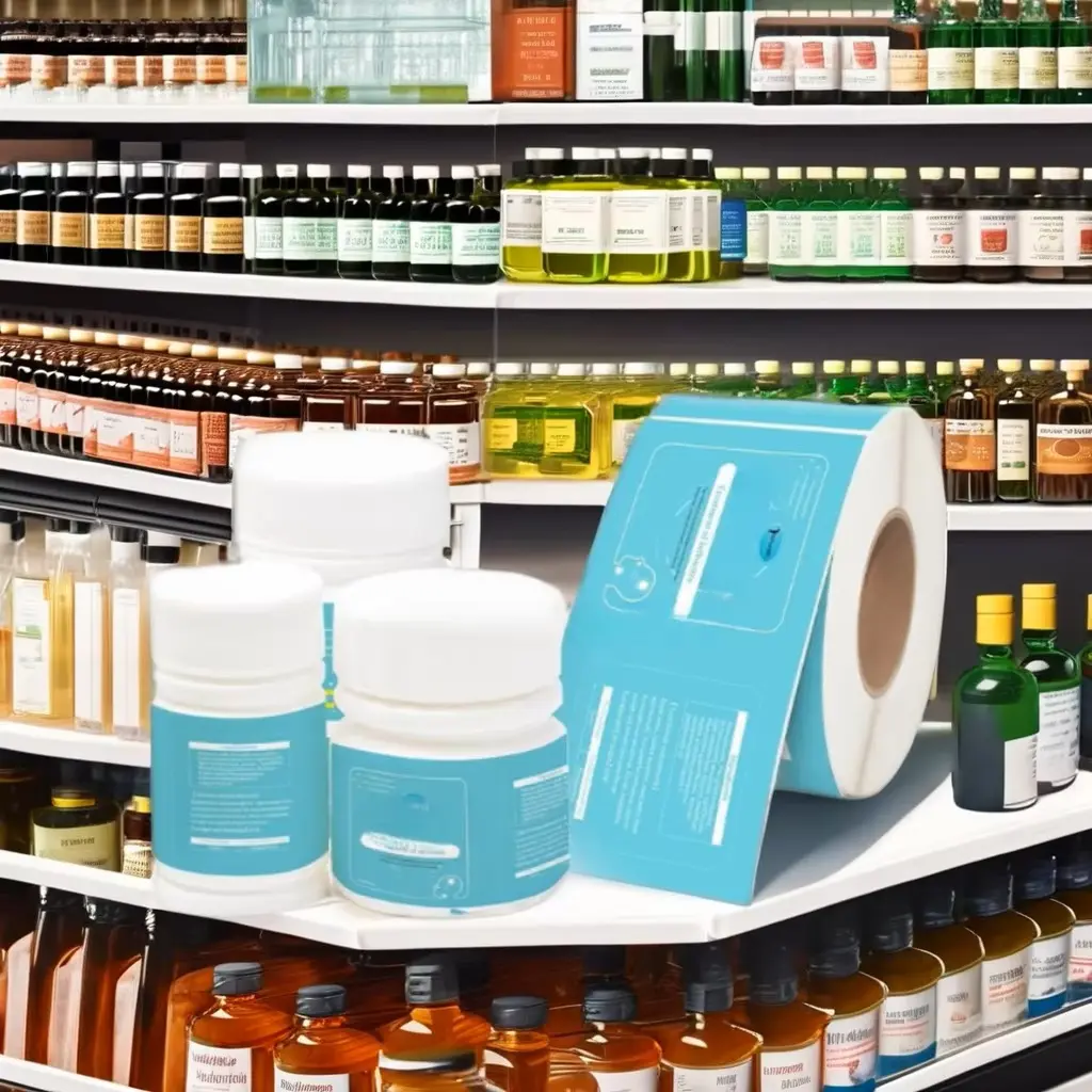 Custom waterproof vinyl labels for medicine bottles, pharmacy packagin ( (4)