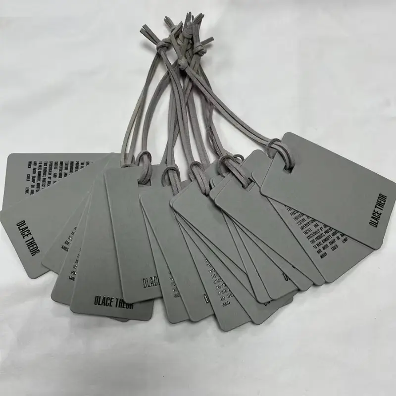 Custom Recycled Embossed Hang Tags for Clothing Brand Labels (3)