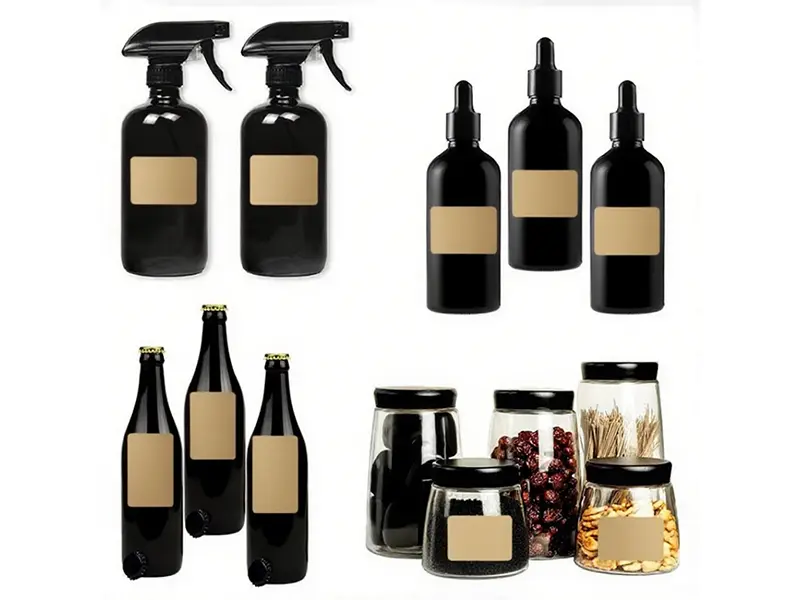 Custom Kraft Gift Tags & Roll Label Stickers for Bottles