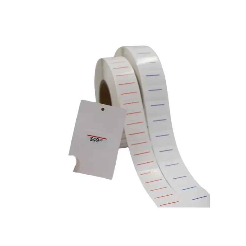 Certification piggyback labels blue line three-layer glossy finish  (